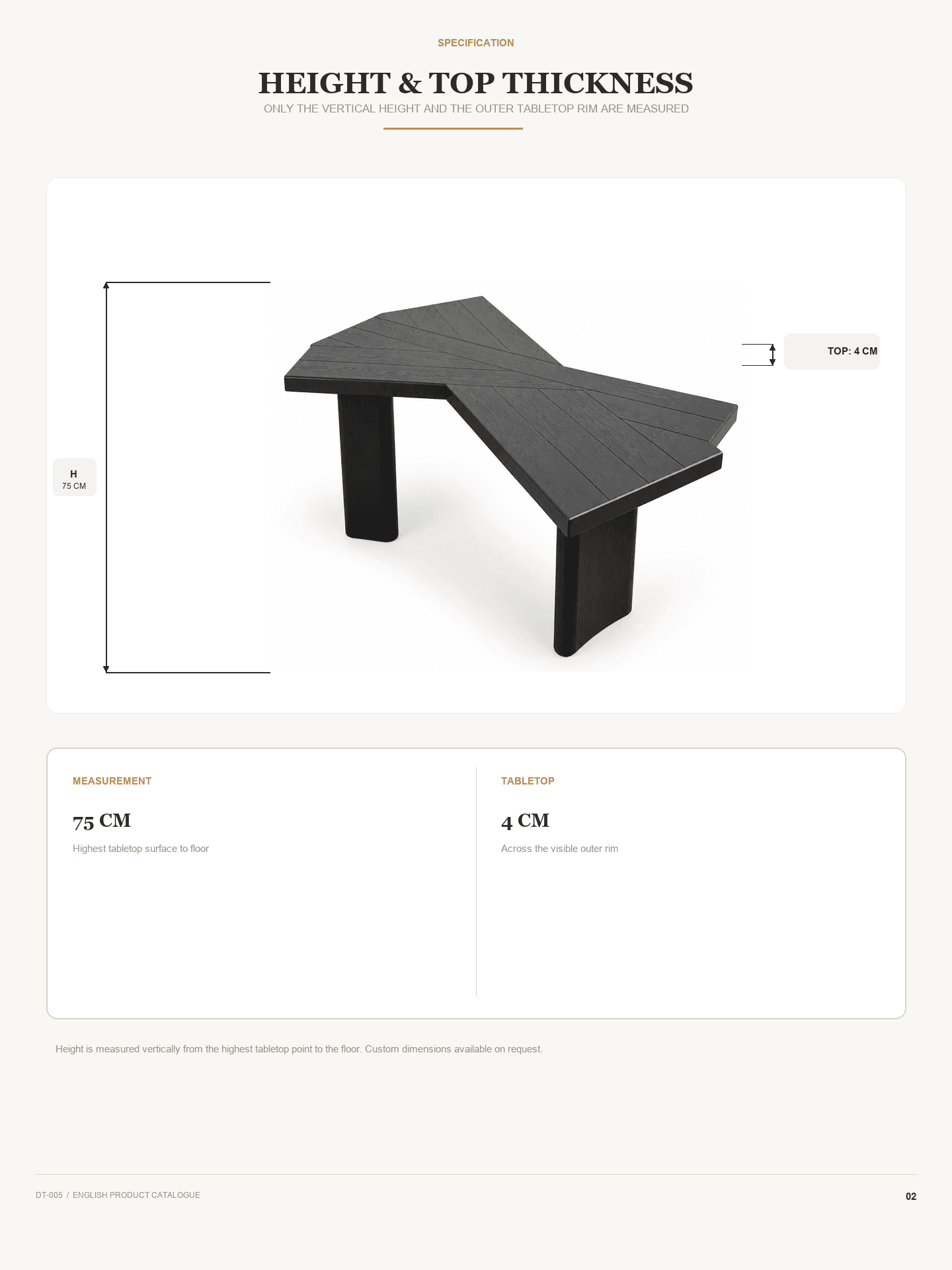 DT-005 · Dimensions